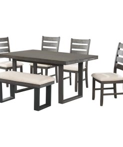 Sullivan Dining Table With 4 Side Chairs and Bench