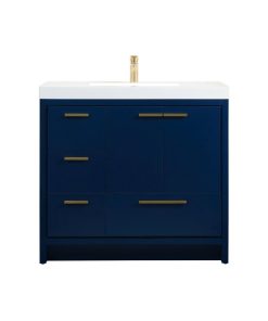 Walker 36" Single Bathroom Vanity, Blue