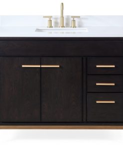 42" Beatrice Modern Brown Bathroom Vanity, Brown