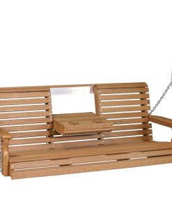5 Foot Rollback Swing in Premium Woodgrain Poly Lumber, Antique Mahogany