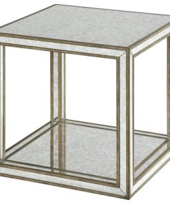 Uttermost 24789 Julie 18 1/2"W Mirrored Accent Table - Burnished Antique Gold