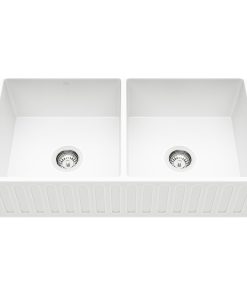 VIGO Matte Stone?Double Bowl Farmhouse Kitchen Sink, 36"