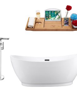 Tub, Faucet and Tray Set Streamline 67" Freestanding MH2360-120