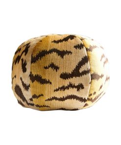 Tigre Sphere Pillow, Ivory, Gold & Black, 12" Diameter