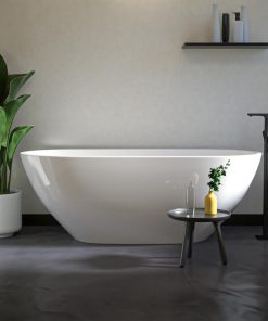59" x 28" Freestanding Soaking Acrylic Bathtub