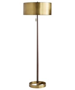 Violetta Floor Lamp, Antique Brass