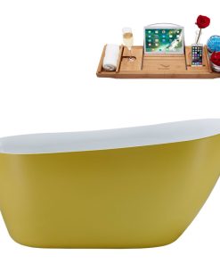 59" Streamline N291ORB Freestanding Tub and Tray with Internal Drain