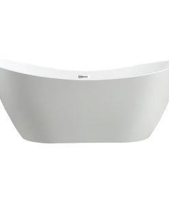 Vanity Art Freestanding Acrylic Bathtub, White, 70.5" x 31.5"