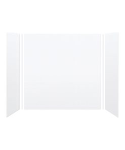 Transolid SaraMar 60"x36"x60" 3-Piece Shower Wall Kit, White Velvet