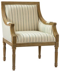 38.2" Farmhouse Style Armchair, Blue