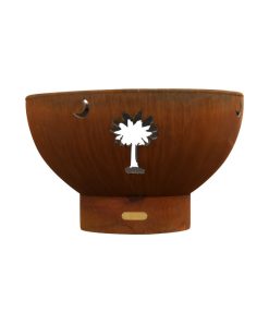 Troprical Moon Fire Pit With Moon and Palm Tree Cutouts