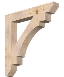 3 1/2"Wx14"Dx22"H Olympic Traditional Smooth Bracket, Western Red Cedar