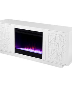 Waltenson Color Changing Fireplace With Media Storage