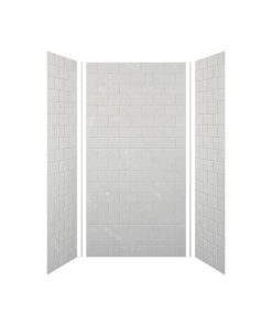Transolid SaraMar 36"x36"x72" 3-Piece Shower Wall Kit, Lunar