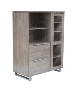 Unique Furniture K118 Contemporary Highboard With Doors in Gray