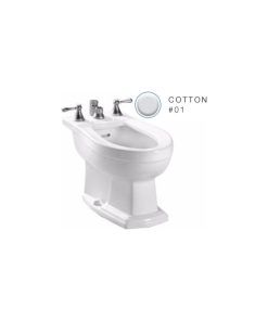 TOTO BT784B Clayton Floor Mounted Porcelain Bidet - Four Hole - Cotton