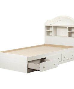 Summer Breeze Bed Set - Bed and Headboard kit, White Wash