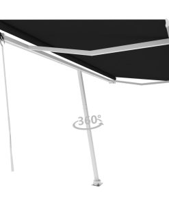 vidaXL Freestanding Automatic Awning Anthracite Outdoor Folding Arm Awning