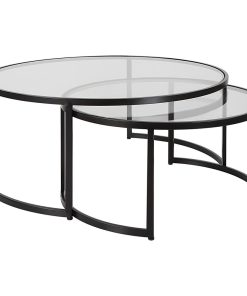 Uttermost Rhea Black Nesting Coffee Tables S/2 25190