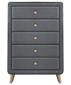 5 Drawers Fabric Chest, Light Gray