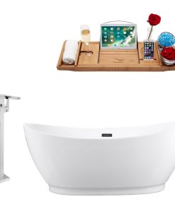 Tub, Faucet and Tray Set Streamline 67" Freestanding MH2360-100