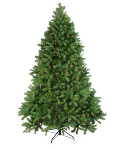 6.5' Pre-Lit Noble Fir Full Artificial Christmas Tree - Multicolor Lights