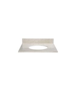 Stone Top, 31" For Undermount Sink With Backsplash, Galala Beige Marble