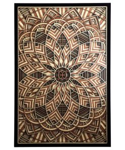 Symmetry's Cut', 47"x32" Mixed Media Shadowbox, Framed Under Glass