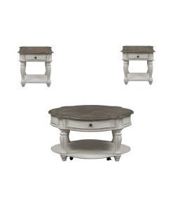 3 Piece Set of Round Coffee Table and (Set Of 2) End Table