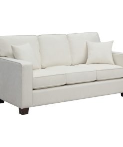 3 Seater Sofa, Navy Fabric, Ivory