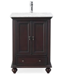 25" Gillian Brown Narrow Small Bath Vanity