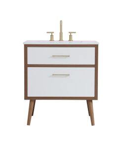 White 30" Bathroom Vanity