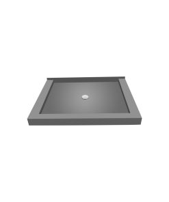 TileRedi P4860CDT-PVC-22x30-4.5-4.5 48x60 Triple Curb Pan Center Drain