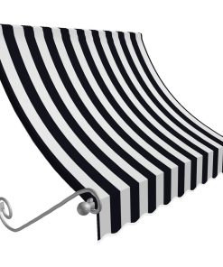 5' Charleston Window/Entry Awning, Black/White