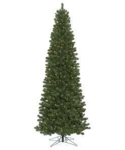 12'x55" Oregon Fir Slim Christmas Tree, Dura-Lit 1400 Clear