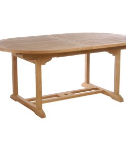Teak Wood Orleans Oval Outdoor Patio Extension Dining Table