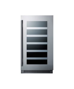 Summit CL18WC 18"W 29 Bottle Capacity - Black / Stainless Steel
