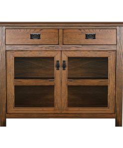 55" Wide Mission Entertainment TV Console, Smokey Blue Oak