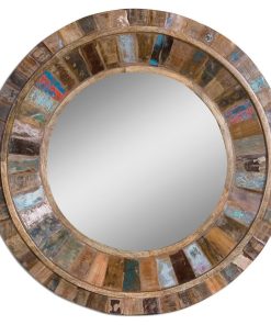 Uttermost Jeremiah Round Wood Mirror 04017