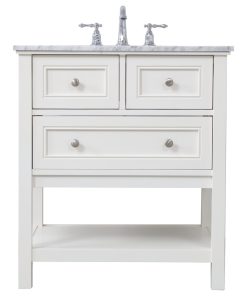 30" Single Bathroom Vanity Set, White