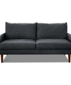 The Jasper II - Linen Round Arm Sofa, Dark Gray