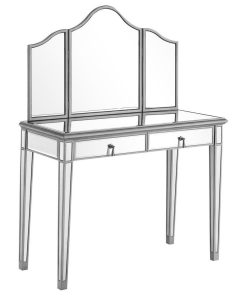 Vanity Table 42 In. X 18 In. X 31 In. And Mirror 39 In. X 1 In. X 42 In.