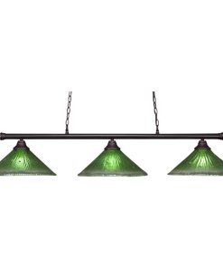Toltec Lighting 373-DG-717 Oxford - Three Light Billiard