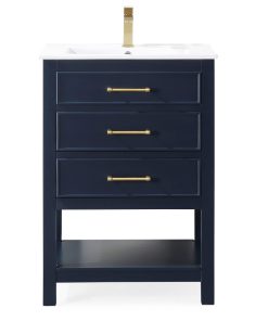 24" Aruzza Small Navy Blue Bathroom Vanity