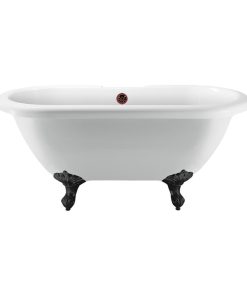 67" Streamline N1121BL-ORB Clawfoot Tub and Tray With External Drain