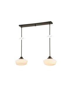 41 Long Revival Schoolhouse 2 Light Island Pendant