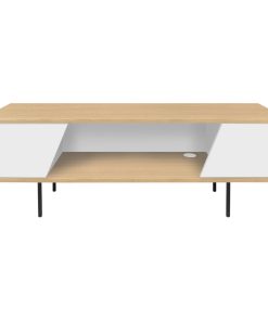 TV Table, Oak/Pure White