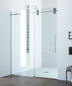 VIGO 60x74 Elan Frameless Sliding Shower Door, Chrome