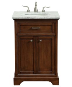 24" Single Bathroom Vanity Set, Teak