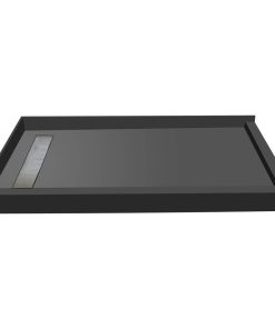 TileRedi RT4860LDR-PVC-TBN 48x60 Double Curb Pan L Trench